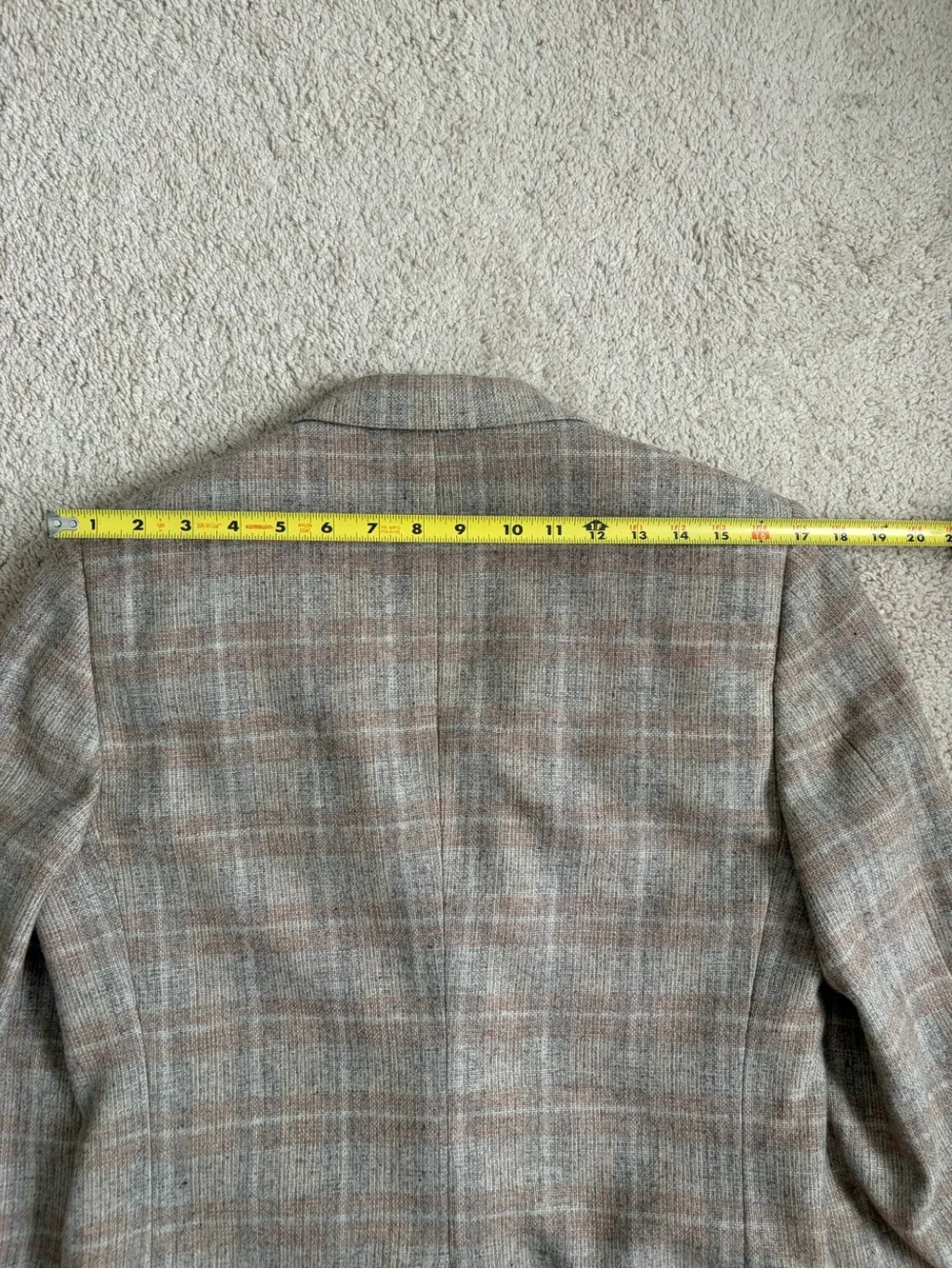 Christian Dior Monsieur Vintage Beige Plaid Men's Blazer Size 40 or 42 R Flaw